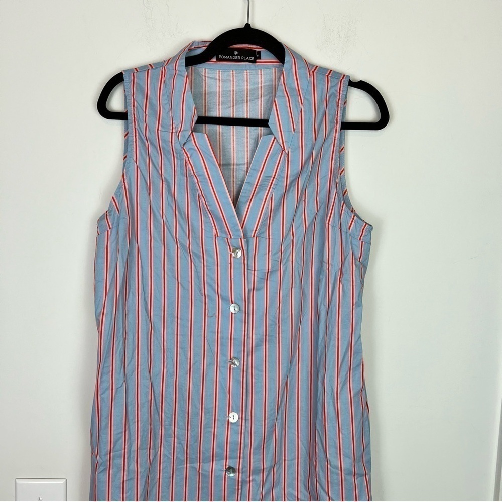 Tuckernuck Pomander Place  Maxi Dress womens M Blue Striped Lara Summer Dress - Picture 6 of 11